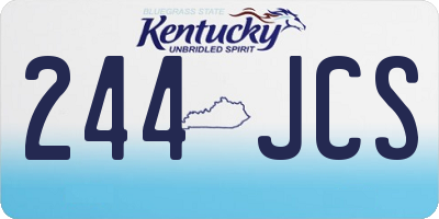 KY license plate 244JCS