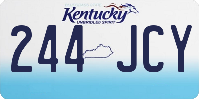 KY license plate 244JCY