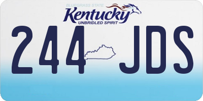 KY license plate 244JDS