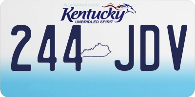 KY license plate 244JDV