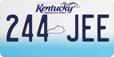 KY license plate 244JEE