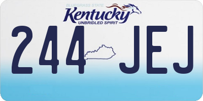 KY license plate 244JEJ