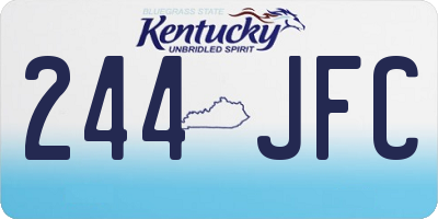 KY license plate 244JFC