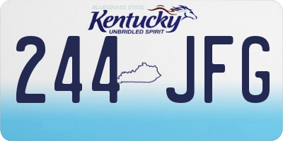 KY license plate 244JFG