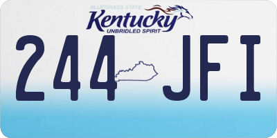 KY license plate 244JFI