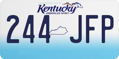 KY license plate 244JFP
