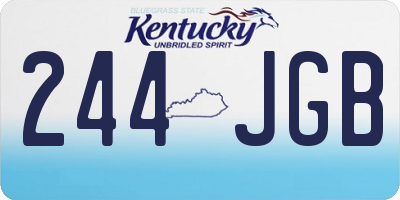 KY license plate 244JGB
