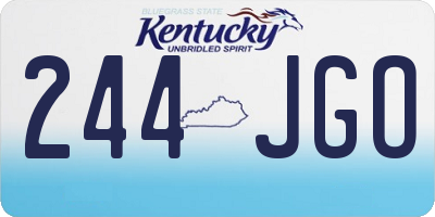 KY license plate 244JGO