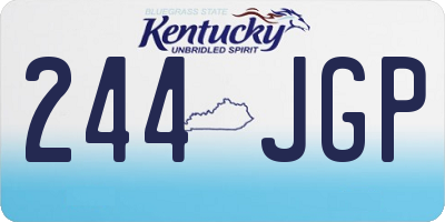 KY license plate 244JGP