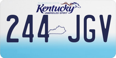 KY license plate 244JGV