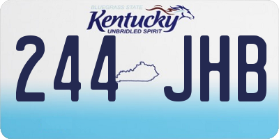 KY license plate 244JHB