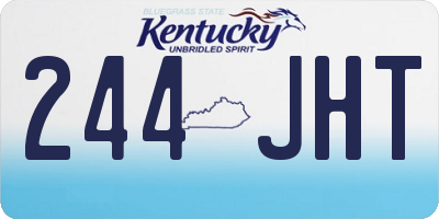 KY license plate 244JHT