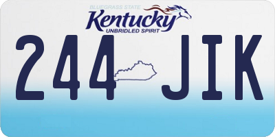 KY license plate 244JIK
