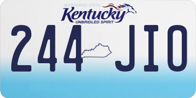 KY license plate 244JIO