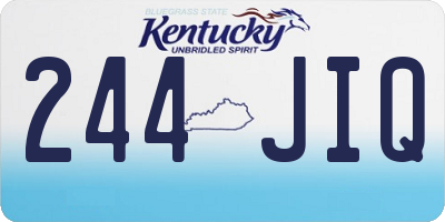 KY license plate 244JIQ