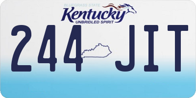 KY license plate 244JIT