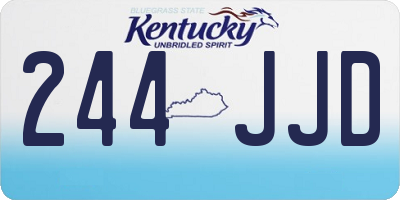 KY license plate 244JJD