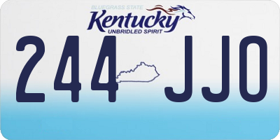 KY license plate 244JJO