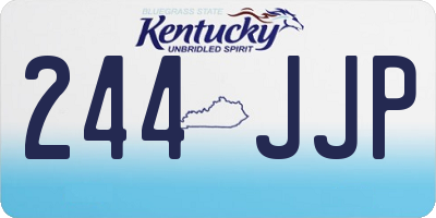 KY license plate 244JJP