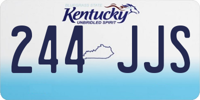 KY license plate 244JJS