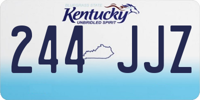 KY license plate 244JJZ