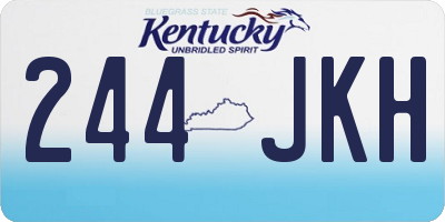 KY license plate 244JKH
