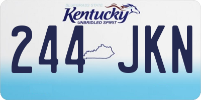 KY license plate 244JKN