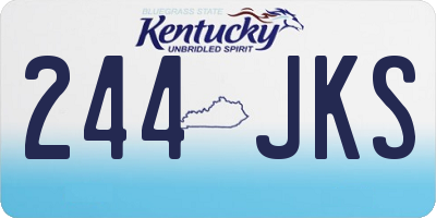 KY license plate 244JKS
