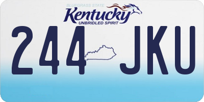 KY license plate 244JKU