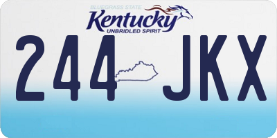 KY license plate 244JKX