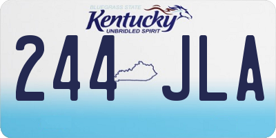 KY license plate 244JLA
