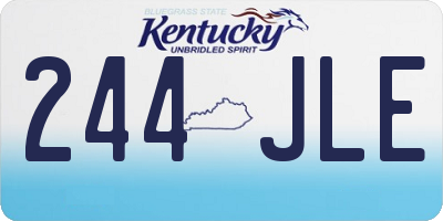 KY license plate 244JLE