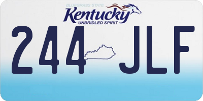 KY license plate 244JLF