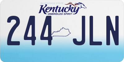 KY license plate 244JLN
