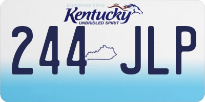 KY license plate 244JLP