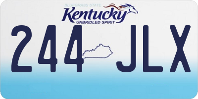 KY license plate 244JLX