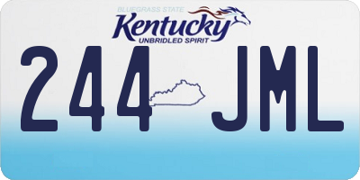 KY license plate 244JML