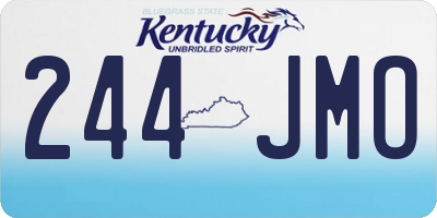 KY license plate 244JMO