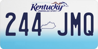 KY license plate 244JMQ