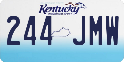 KY license plate 244JMW