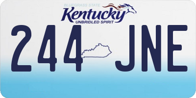 KY license plate 244JNE