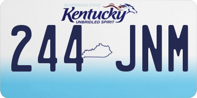 KY license plate 244JNM