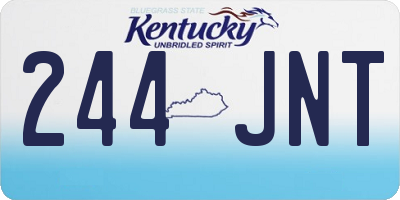 KY license plate 244JNT