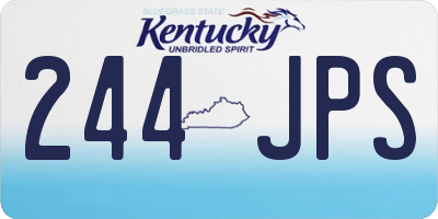 KY license plate 244JPS