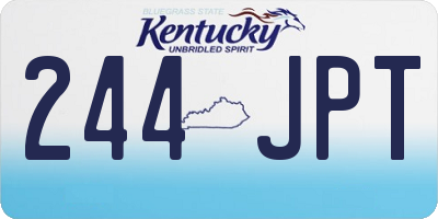 KY license plate 244JPT