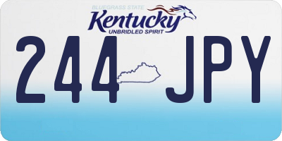 KY license plate 244JPY