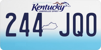 KY license plate 244JQO