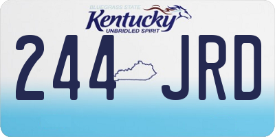 KY license plate 244JRD