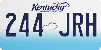 KY license plate 244JRH
