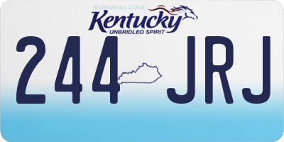 KY license plate 244JRJ